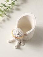 Карандашница "Ангел" 12х10 см, гипс, белый с золотом 10970185