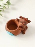 Подставка для мелочей «Собака с мячом» мультиколор, 8×10×6 см, гипс - фото 65465123