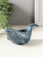 Подставка для мелочей "Кит" 6х14х5 см, гипс, серо-голубой 10970189