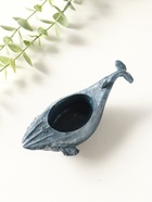 Подставка для мелочей "Кит" 6х14х5 см, гипс, серо-голубой 10970189