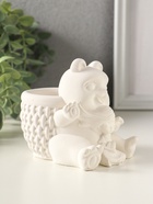 Подставка для мелочей «Медведь с корзинкой» 9×10×8 см, гипс - фото 65465130