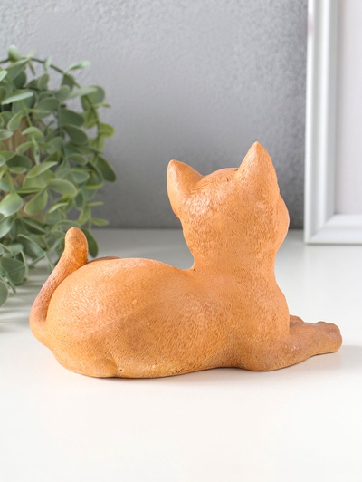 Фигурка гипс «Кошка лежит», 13×17×12 см, рыжий