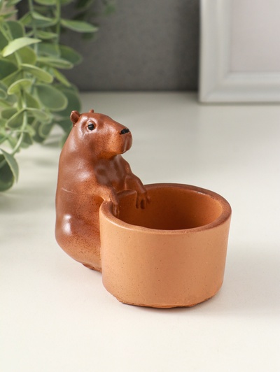 Подставка для мелочей «Капибара» 8×9×6 см, гипс