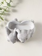 Подставка для мелочей «Кролики» 8×13×10 см, серый, гипс - фото 65465165