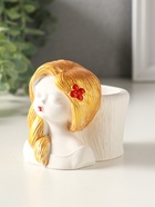 Подставка для мелочей "Русская красавица" 8х8х6 см, гипс - фото 65465179