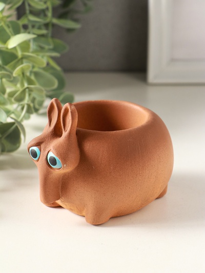 Подставка для мелочей «Медоед» 8×10×8 см, коричневый, гипс