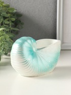 Подставка для мелочей «Ракушка» 8×12×6 см, гипс, голубой перламутр - фото 65465199