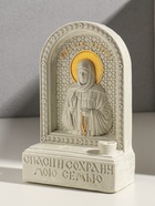 Икона настольная с подставкой под свечу «Матрона Московская», гипс, роспись, 18×12×5.5 см - Фото 4