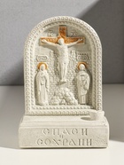 Икона с подставкой под свечу "Распятие" гипс, роспись, размер 18х13х7 см 10970214