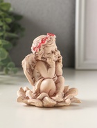 Фигурка гипс «Ангел на цветке», 9×7 см, состаренный эффект, слоновая кость - фото 65465235