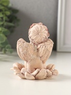 Фигурка гипс «Ангел на цветке», 9×7 см, состаренный эффект, слоновая кость - фото 65465236