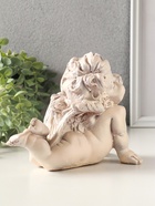 Фигурка гипс «Ангел на ладошках», 14×17×9 см, состаренный эффект, слоновая кость - фото 65465239