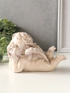 Статуэтка "Ангел на локтях" 11х18х9 см , состаренный эффект, слоновая кость, - фото 65465242