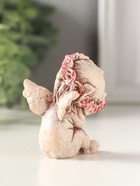 Статуэтка "Ангел в венке" 7 см, состаренный эффект, слоновая кость, - фото 65465253