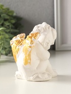 Фигурка гипс «Ангел спит», 10×8×7 см, белый с позолотой - фото 65465255