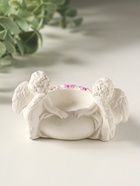 Подсвечник на 1 свечу «Ангелы с цветами» 5×8×7 см, белый с росписью - Фото 3