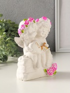 Фигурка гипс «Ангелочки с замком и ключиком», 16×11 см, белый с росписью 10970228