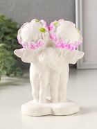 Фигурка гипс «Ангелочки с медведем», 13×7×9 см, белый с росписью - фото 65465281