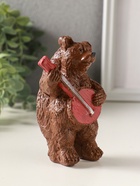Статуэтка "Медведь с домрой" 11х7 см, коричневый - фото 65465296