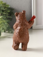 Статуэтка "Медведь с домрой" 11х7 см, коричневый - фото 65465297