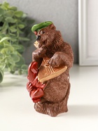 Фигурка гипс «Медведь с балалайкой», 12×7 см, коричневый - фото 65465302