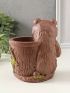 Подставка для мелочей «Мишка теремок» 14×11 см, коричневый 10970238