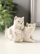 Фигурка гипс «Пара кошечек», 9×7×5 см, серо-коричневый - Фото 2