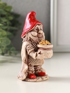 Фигурка гипс «Гном с мешком монет», 11×6 см, роспись, слоновая кость - фото 65465329