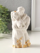Фигурка гипс «Влюбленные», 14×6 см, белый с позолотой - Фото 2