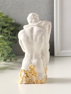 Статуэтка "Влюбленные" 14х6 см, гипс, белый с позолотой 10970247