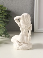 Статуэтка "Девушка сидит на камне" 11х7х6 см, белый - фото 65465349