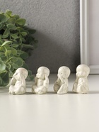 Статуэтки набор 4 шт "Монахи ничего не вижу, не слышу, не скажу, не делаю" 4х2,5 см 10970273