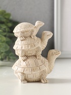 Фигурка гипс «Три черепахи», 10×8×5 см, слоновая кость 10970276