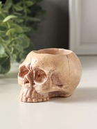 Подсвечник "Череп" эффект состаривания, слоновая кость 10970281