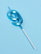 УЦЕНКА Свеча в торт на шпажке «Грань», цифра "9", голубая, 5 см - Фото 3