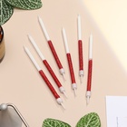 УЦЕНКА Свечи для торта "Блестящее сияние", 6 шт, белые с красным - Фото 2