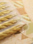 УЦЕНКА Свечи в торт с подставками, золотые, средние, набор 6 шт, 8 см - Фото 6