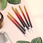 УЦЕНКА Свечи в торт "Ройс. Градиент", 6 шт, высокие, 13 см, чёрный, бордовый, золотой - Фото 2