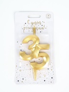 УЦЕНКА Свеча в торт «Юбилейная», цифра 35, золотая - Фото 4