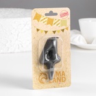 УЦЕНКА Свеча в торт «Шары», цифра 4, графит, 6.3 см - Фото 3