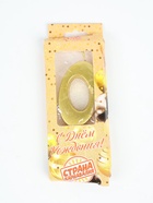 УЦЕНКА Свеча в торт цифра "0", 5.3 см, золото 10981153