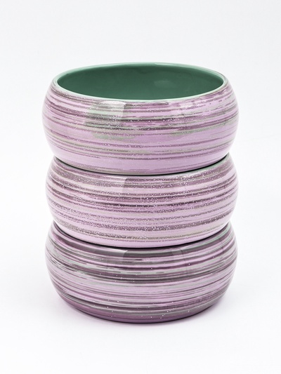 УЦЕНКА Набор для холодца «Русский» 3×0.9 л / 16.5×23 см, лаванда, нет крышки