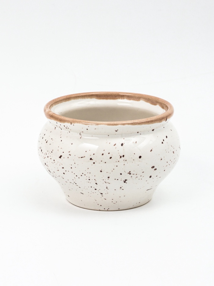 УЦЕНКА Горшок для запекания 11.5 см, h=11.5 см, 500 мл Punto bianca, нет крышки - Фото 1