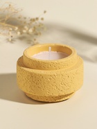 Свеча в подсвечнике вулканическом «Цилиндры», жёлтая, 8.1×8.1×5.4 см 10914022