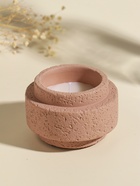 Свеча в подсвечнике вулканическом «Цилиндры», розовая, 8.1×8.1×5.4 см 10914023