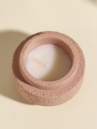 Свеча в подсвечнике вулканическом «Цилиндры», розовая, 8.1×8.1×5.4 см 10914023