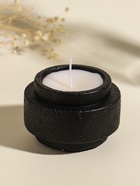 Свеча в подсвечнике вулканическом «Цилиндры», чёрная, 8.1×8.1×5.4 см 10914024