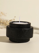 Свеча в подсвечнике вулканическом «Цилиндры», чёрная, 8.1×8.1×5.4 см 10914024