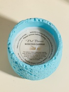 Свеча в подсвечнике вулканическом «Лава», голубая, 8.5×8.5×7.5 см 10914026