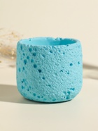 Свеча в подсвечнике вулканическом «Лава», голубая, 8.5×8.5×7.5 см 10914026